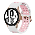 For Samsung Galaxy Watch 4 40mm / White+Pink
