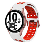 For Samsung Galaxy Watch 4 40mm / White+Red