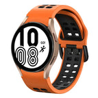 For Samsung Galaxy Watch 4 40mm / Orange+Black