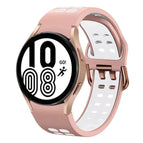 For Samsung Galaxy Watch 4 40mm / Pink+White
