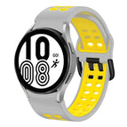 For Samsung Galaxy Watch 4 40mm / Grey+Yellow