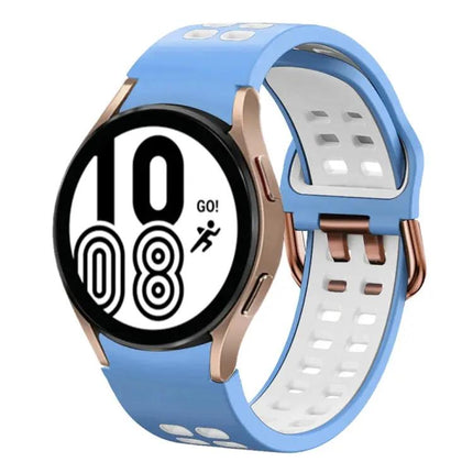 20mm Two-Tone Silicone Band For Samsung Galaxy Watch4
