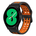 For Samsung Galaxy Watch 4 44mm / Black+Orange