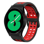 For Samsung Galaxy Watch 4 44mm / Black+Red