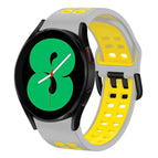 For Samsung Galaxy Watch 4 44mm / Grey+Yellow