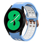 For Samsung Galaxy Watch 4 44mm / Light Blue+White