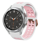 For Samsung Galaxy Watch 4 Classic 46mm / White+Pink