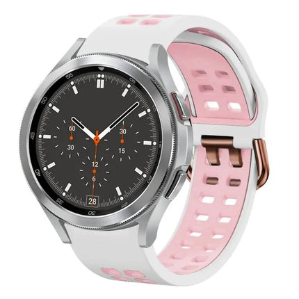 20mm Silicone Two-Tone Breathable Band Samsung Watch4 46mm