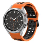 For Samsung Galaxy Watch 4 Classic 46mm / Orange+Black