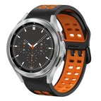For Samsung Galaxy Watch 4 Classic 46mm / Black+Orange