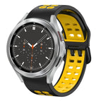 For Samsung Galaxy Watch 4 Classic 46mm / Black+Yellow