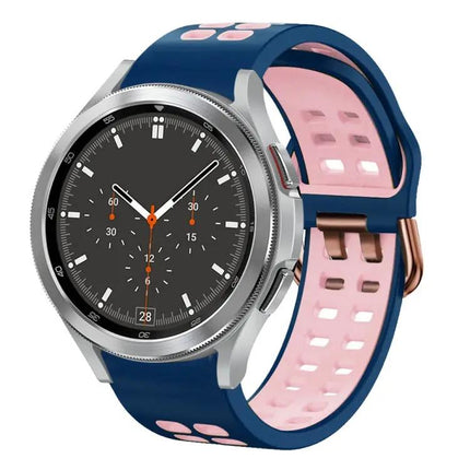 20mm Silicone Two-Tone Breathable Band Samsung Watch4 46mm
