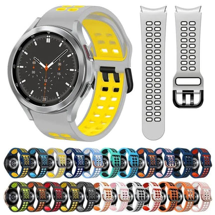 20mm Silicone Two-Tone Breathable Band Samsung Watch4 46mm