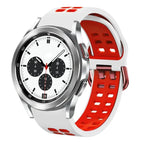 For Samsung Galaxy Watch 4 Classic 42mm / White+Red