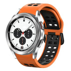 For Samsung Galaxy Watch 4 Classic 42mm / Orange+Black