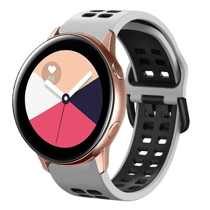 20mm Silicone Two-Tone Watch Band Fits Galaxy Watch Active2