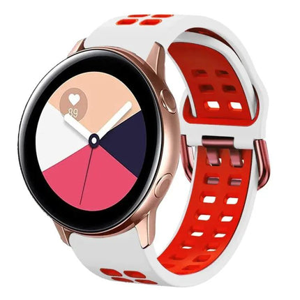20mm Silicone Two-Tone Watch Band Fits Galaxy Watch Active2