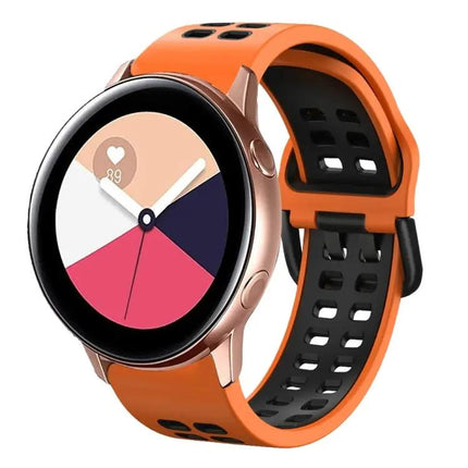 20mm Silicone Two-Tone Watch Band Fits Galaxy Watch Active2