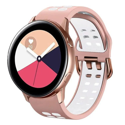 20mm Silicone Two-Tone Watch Band Fits Galaxy Watch Active2