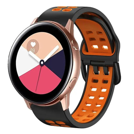 20mm Silicone Two-Tone Watch Band Fits Galaxy Watch Active2