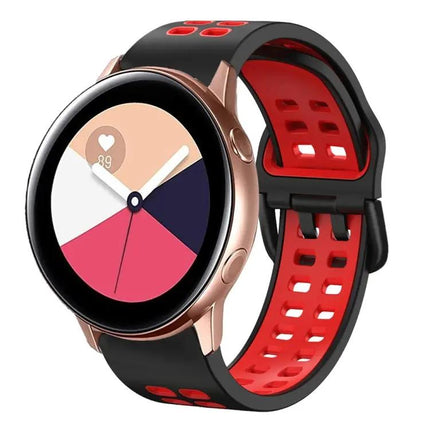 20mm Silicone Two-Tone Watch Band Fits Galaxy Watch Active2