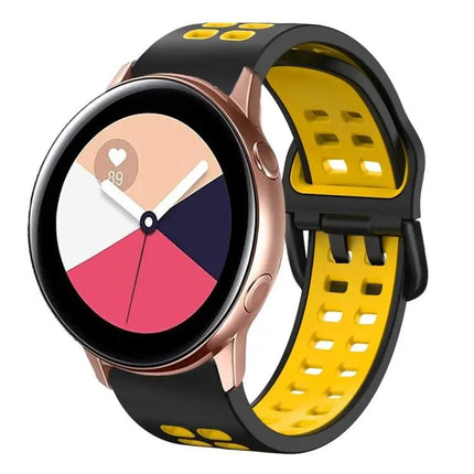 20mm Silicone Two-Tone Watch Band Fits Galaxy Watch Active2