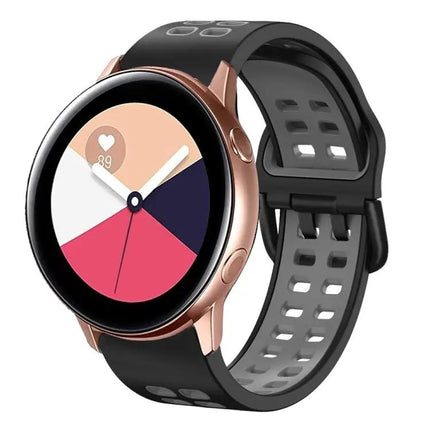 20mm Silicone Two-Tone Watch Band Fits Galaxy Watch Active2