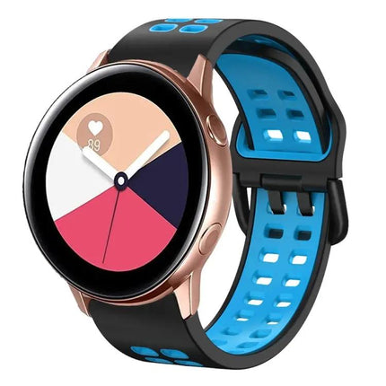 20mm Silicone Two-Tone Watch Band Fits Galaxy Watch Active2