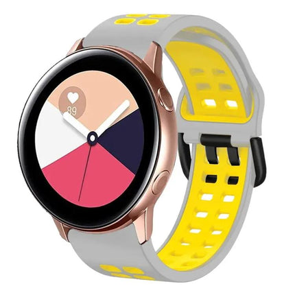 20mm Silicone Two-Tone Watch Band Fits Galaxy Watch Active2