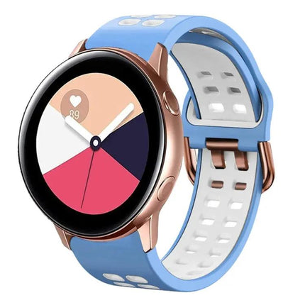 20mm Silicone Two-Tone Watch Band Fits Galaxy Watch Active2