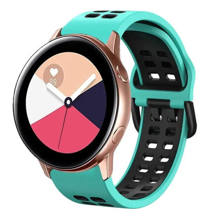 20mm Silicone Two-Tone Watch Band Fits Galaxy Watch Active2