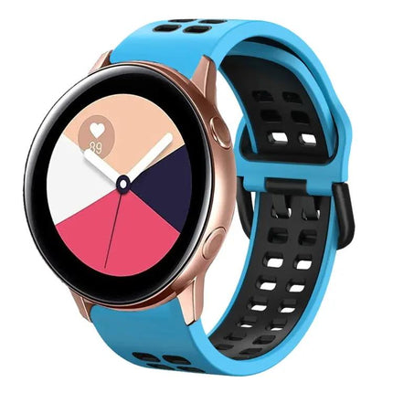 20mm Silicone Two-Tone Watch Band Fits Galaxy Watch Active2