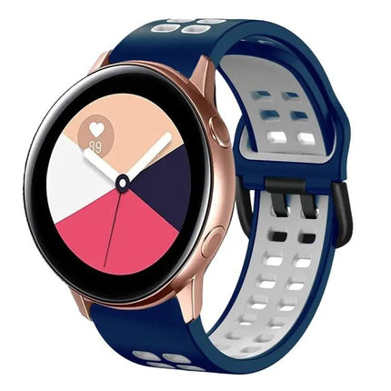 20mm Silicone Two-Tone Watch Band Fits Galaxy Watch Active2