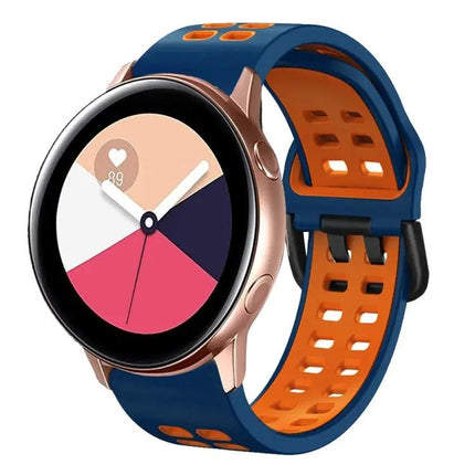 20mm Silicone Two-Tone Watch Band Fits Galaxy Watch Active2