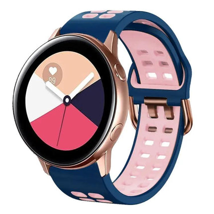 20mm Silicone Two-Tone Watch Band Fits Galaxy Watch Active2