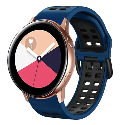 20mm Silicone Two-Tone Watch Band Fits Galaxy Watch Active2