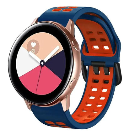 20mm Silicone Two-Tone Watch Band Fits Galaxy Watch Active2