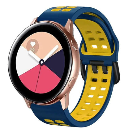 20mm Silicone Two-Tone Watch Band Fits Galaxy Watch Active2