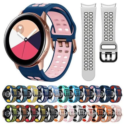 20mm Silicone Two-Tone Watch Band Fits Galaxy Watch Active2