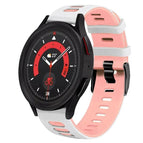 For Samsung Galaxy Watch 5  40mm / White+Pink