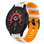 For Samsung Galaxy Watch 5  44mm / White+Orange