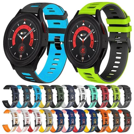 20mm Two-Tone Silicone Watch Band for Galaxy Watch 5 44mm