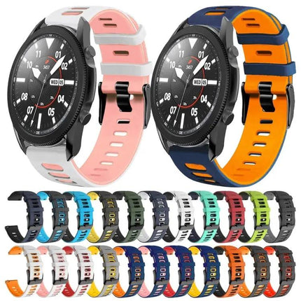20mm Two Tone Silicone Watch Band For Galaxy Watch 5 Pro