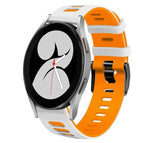 For Samsung Galaxy Watch 4 40mm / White+Orange