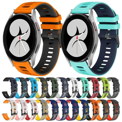 20mm Two-Color Silicone Band For Galaxy Watch4 40mm