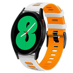 For Samsung Galaxy Watch 4 44mm / White+Orange