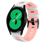 For Samsung Galaxy Watch 4 44mm / White+Pink