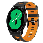 For Samsung Galaxy Watch 4 44mm / Black+Orange