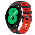 For Samsung Galaxy Watch 4 44mm / Black+Red