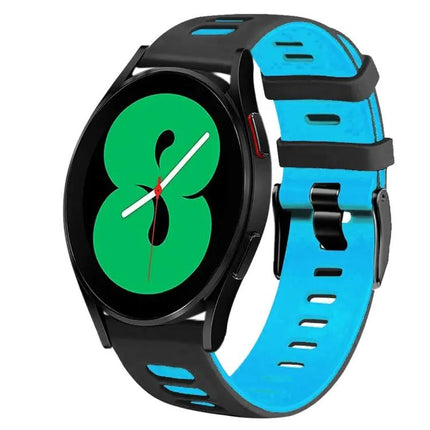 20mm Two-Color Silicone Watch Band For Galaxy Watch 4 44mm